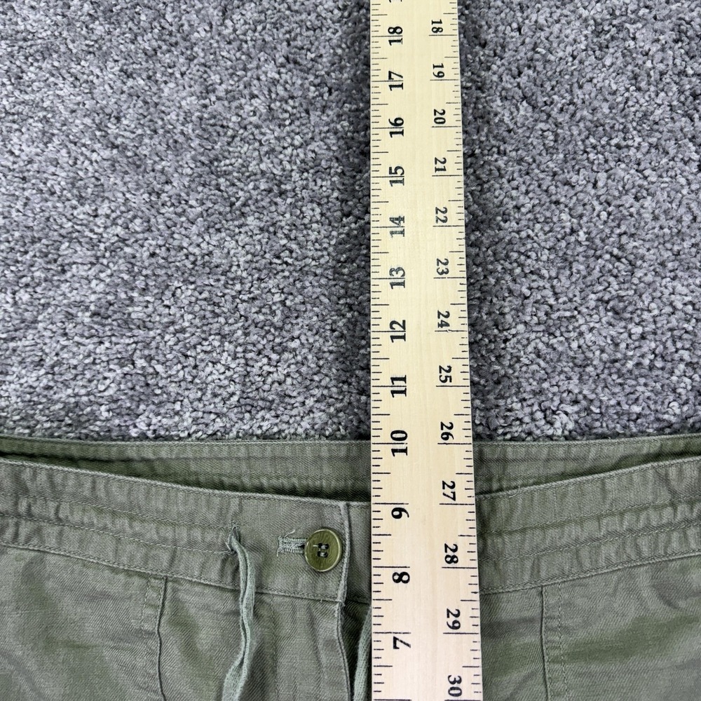 Talbots Pants Womens 8P Green Signature Chino Drawstring Casual City Pockets - Picture 4 of 8